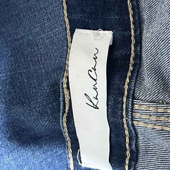 KANCAN  WOMEN'S HIGH RISE BUTTON FLY DISTRESSED SUPER SKINNY JEANS - Picture 5 of 6